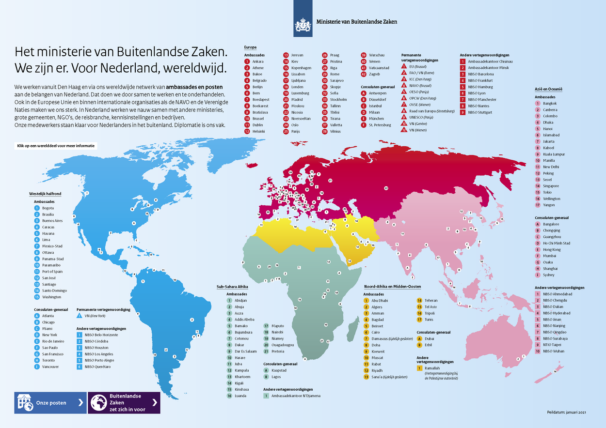 Postenoverzicht Buitenlandse Zaken (mei 2021)